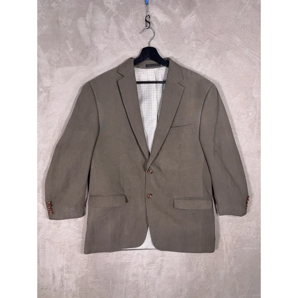 Lauren Ralph Lauren Blazer Mens 42 Brown Two Button Sport Coat Suit Jacket
